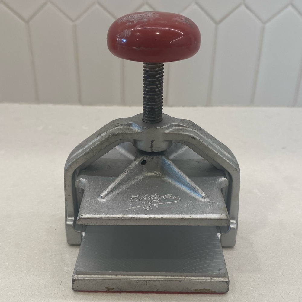 Vintage Thor White Ace Stamp Press Clamp With Red Knob